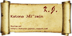 Katona Jázmin névjegykártya